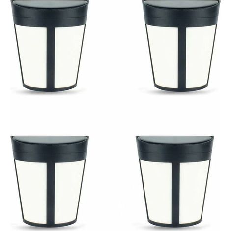 4-teiliges Solar-Wandleuchten-Set, Solar-Wandleuchte, Gartenleuchte, Gartenbeleuchtung, Zaunleuchte (1/4)
