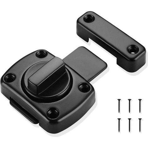 Loquet Tournant Loquet/Loquet Porte/Loquet Verrou/Loquet Porte Jardin/Acier Lnoxydable Brossé Finition/Applicable à Diverses Portes-Noir (1/5)