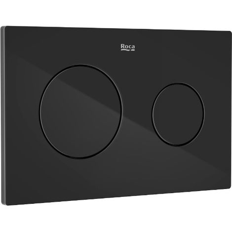 Placa de accionamiento con descarga dual - Duplo One - Roca  Acabado: Negro mate (1/4)