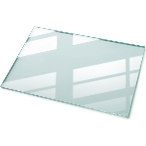 Plateau de table rectangulaire en verre trempé 120 x 80 cm – Épaisseur 4 mm – Résistant à la chaleur et aux chocs – Bords polis