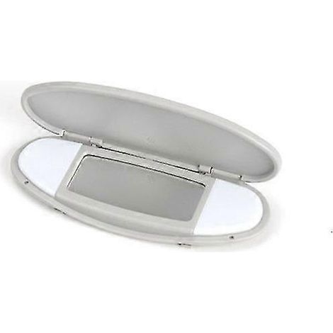 Pare-soleil de voiture pour BMW Mini Cooper S One JCW R55 R56 R57 R59 R60 (2007-2014) - Couvercle de miroir de maquillage en verre avec capuchon de lampe  Gris avec capuchon de lampe (1/5)