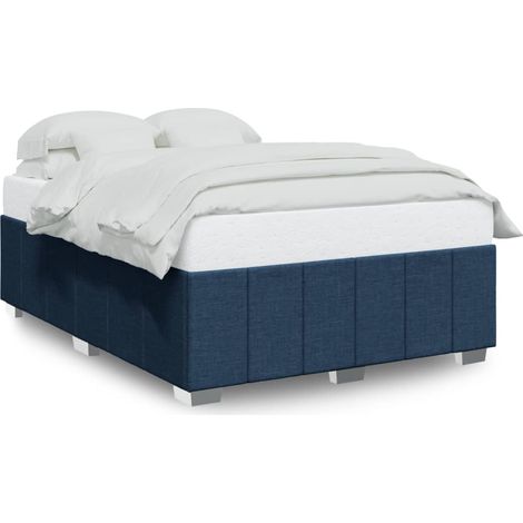 Maison Exclusive - Bettgestell ohne Matratze Blau 140x200 cm Stof