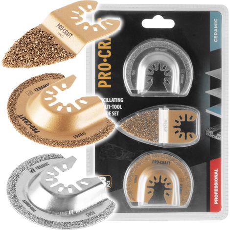 Set di accessori Procraft MB2 da 3 pezzi per utensili multifunzione oscillanti (1/3)