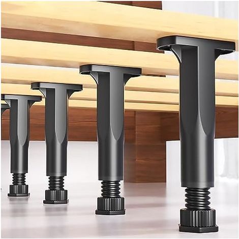 (16cm 28cm)Pieds réglables pour Meubles, 4 pièces Pieds de lit, Pieds de Banc réglables, Pieds de Chaise, Pieds d'armoire de Meubles de Bricolage pour Armoire, canapé lit, Pieds de Remplacement (1/5)