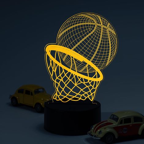 Lampe Basketball 3D, Veilleuse Enfant Télécommande, 16 Couleurs (1/5)
