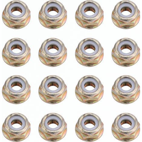 Écrou de lame, M10 x 1,25 mm, filetage à gauche, écrou hexagonal à bride, en acier inoxydable, pour accessoires de coupe-bordures (1/4)