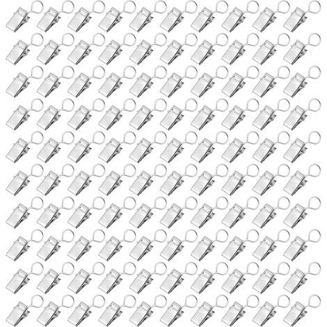 100 hochwertige Metall-Gardinenclips – robust, langlebig und rostbeständig – ideal für Heim- und Partydekoration – sicherer Verschluss (1/5)