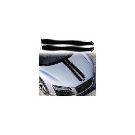 Autocollant De Bande De Capot De Voiture, Modifié Decal Décoration Universels Auto Racing, Autocollants Capot étanche Bande Coffre, Modifié Decal Décoration Pour Voitures Véhicules(Noir)