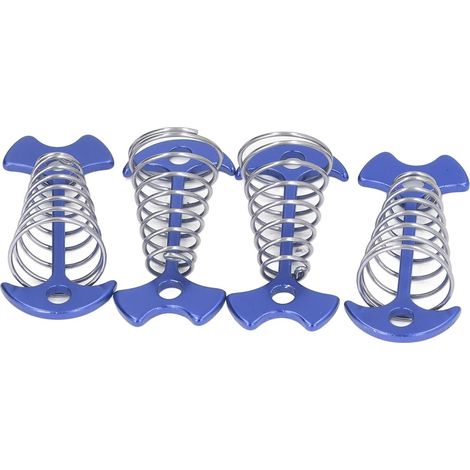 Piquets De Tente, Assurez Une Configuration Fiable avec Les Piquets De Tente en Arête De Poisson Robustes.(Bleu) (1/5)