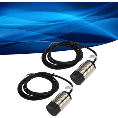 BERM@ 2 ensembles vendus ensemble, diamètre 30 mm, interrupteur de proximité inductif à boîtier métallique haut profil, contact NC normalement fermé à deux fils NPN CC, 6-36 V CC, distance de détectio (1/5)