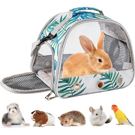 Petit sac de transport pour animal de compagnie avec coussin, sac de transport pour petit animal, boîte de transport pour chat avec ouverture latérale, sac de transport pour cochon d'Inde, boîte de (1/5)