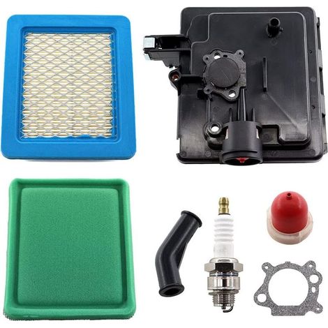 MCHNIC Boîtier de filtre à air, plaque de base, bougie d'allumage pour moteur Briggs & Stratton Quantum 795259, 792040, 691753, 496116, cache filtre à air 491588, 399959 (1/5)