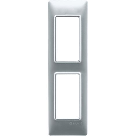 VIMAR - 14667.20 Placca 2M pannelli argento opaco