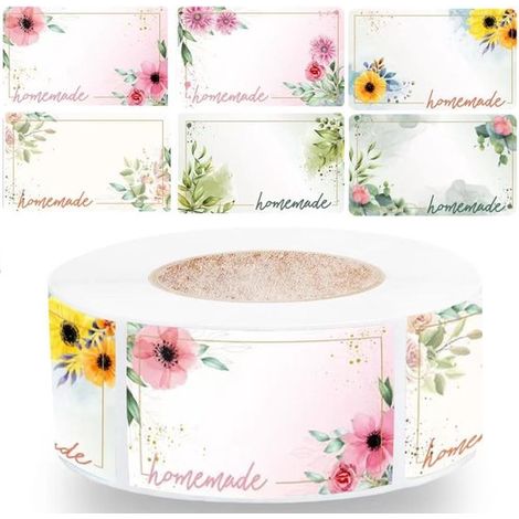 500 unidades, etiquetas, pegatinas, pegatinas de sellado, pegatinas para sobres, 35 cm, color, se pueden escribir, Para bandejas, cajas y bolsas (1/5)