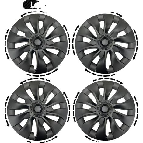 Embellecedor de rueda, material ABS duradero, ajuste personalizado para modelos Tesla, negro mate, para Tesla Model 3, 2018-2023 (1/2)