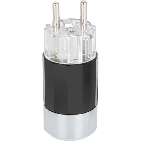 Connecteur Audio HIFI Haute Fidélité en Cuivre Pur Rhodié, Prise Mâle 100‑250V pour Amplificateur