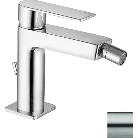Mitigeur bidet avec vidage automatique 1"1/4G Acier Looking Paffoni Tango series TA135ST Laiton - Steel looking (1/2)