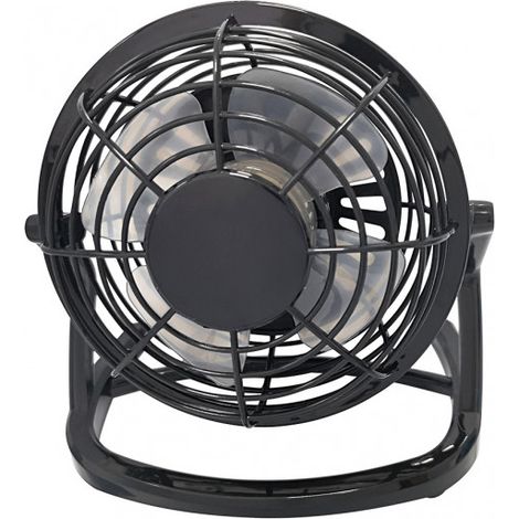 Miniventilador sobremesa tango 2,5w 5v negro 14,5x14,5x10 cm orientable alimentacion mediante puerto usb
