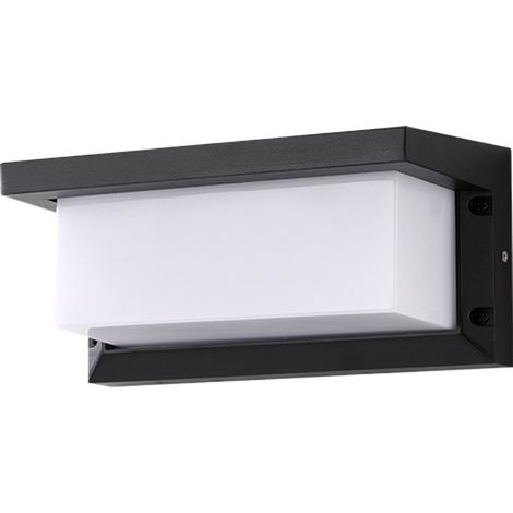 Applique Murale Extérieur Moderne LED 30W étanche IP65 En Aluminium Anthracite Eclairage Décoration Lumière Pour Cour Jardin Terrasse Proche Mur Pathway Patio Villa Couloir  Blanc Froid （grand） (1/2)