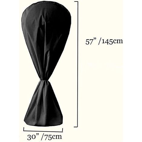 Housse de ventilateur imperméable à l'eau et à la poussière pour ventilateur électrique Pour intérieur et extérieur,14575cm (noir)