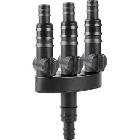 FOREHILL Répartiteur eau en 3 Voies, 1/2 (13mm) et 3/4(19mm) Adaptateur Réglable en ABS pour Robinets, Distributeur de Tuyau pour Fontaines (1/5)