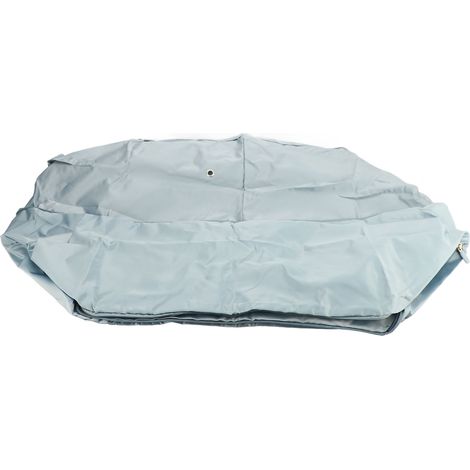 Sac de déménagement pliable grande capacité, gain de place, pour ranger vêtements et literie (bleu/gris). (1/5)