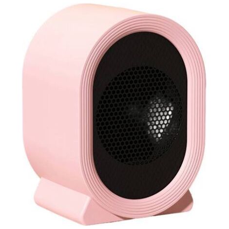 Chauffage d'appoint 500 W, simple et compact, facile à transporter, chauffage soufflant à 2 modes, chauffage électrique, protections multiples, convient aux bureaux, chambres et salons.rose (1/2)