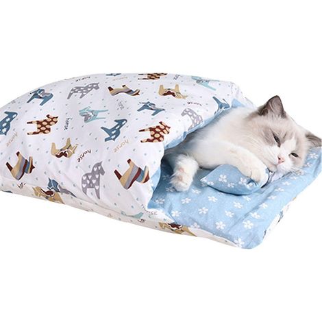 Warmer Katzenschlafsack, herausnehmbares Katzenbett, warme Winter-Haustierbox - S (1/4)