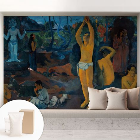 Papier peint intissé mural avec colle pour salon et chambre Décoration murale rapide - Colle incluse gratuite Harmonie tropicale 208x146 cm (1/5)