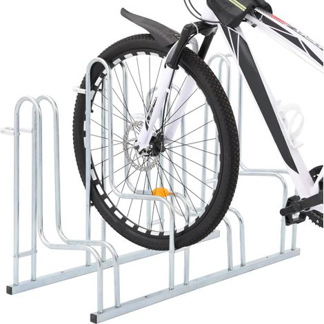 Support de vélo au sol autoportant pour 4 vélos acier galvanisé