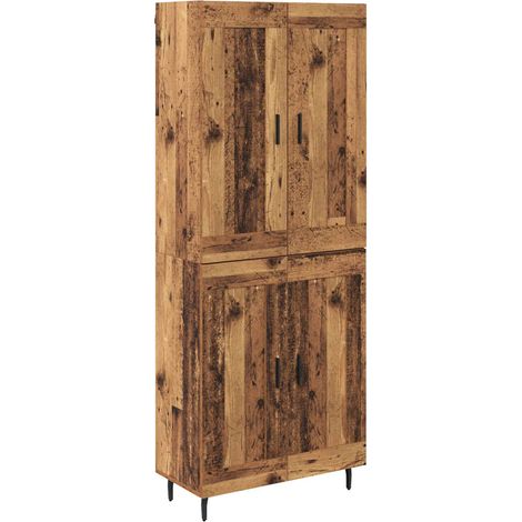 2 pcs Armoires Hauts de rangement - Armoires De Chambre Bois Ancien Bois d'ingénierie fr6779 - Maison La Vie (1/5)