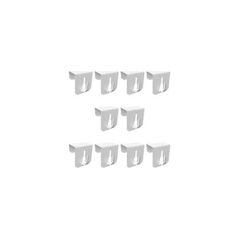 Lot de 10 15 – 20 mm Plage de serrage crochets de fenêtre à clips - Pour décoration de fenêtre - Sans collage - Zone de serrage
