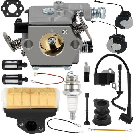 Carburateur MS250 pour Stihl MS210 MS210C MS230 MS 250 MS 210 MS 230 MS230C 021 023 025 Carburateur de tronçonneuse Remplacez 1123 120 0605 WT-286 WT-215 avec 1123 160 1650 Filtre à air (1/5)