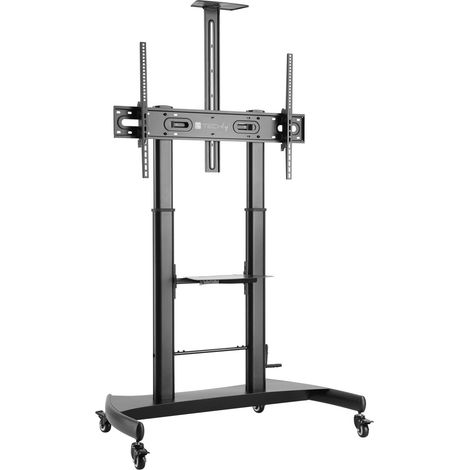 Techly Supporto a pavimento per TV con altezza regolabile, in acciaio, per TV da 60'' a 100'' (1/5)