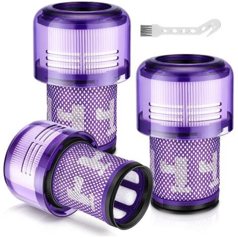 Pack de 3 filtres HEPA pour Dyson V12 Detect Slim Absolute, accessoires filtre de remplacement V12 pièces de rechange lavables accessoires pour aspirateur Dyson filtre V12 971517-01 (1/4)