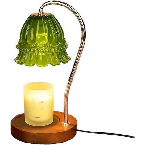 Lampe chauffe-bougie avec minuterie, lampe chauffe-bougie électrique, cadeau d'anniversaire pour femme, maman, amie (prise US). (1/5)