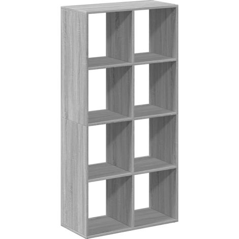 Maison Exclusive - Raumteiler-Bücherregal Grau Sonoma 69,5x29x137