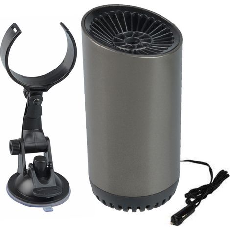 Ventilateur chauffant pour voiture, ventilateur chauffant cylindrique 12 V, désembueur et dégivreur haute puissance, réchauffeur en forme de tasse pour véhicule