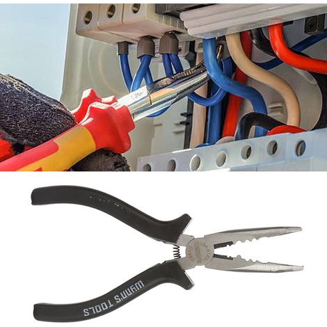 Pince à bec rond étroite en acier au carbone, de 1/2 pouce, avec une pointe incurvée pour de nombreuses utilisations (1/5)
