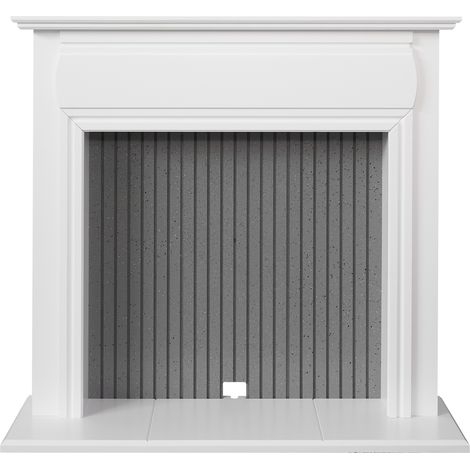 Adam Florence Stove Fireplace in Pure White & Grey (1/3)