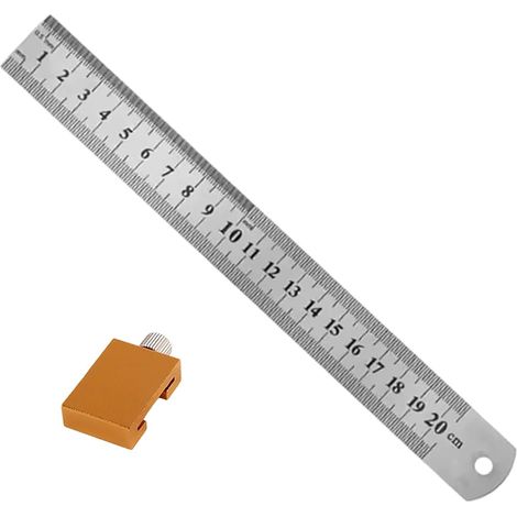 Règle de traçage en aluminium pour le travail du bois avec bloc