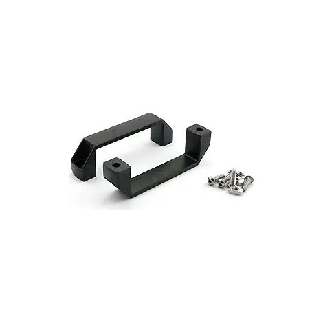Poignée en plastique (2 pièces), poignée en nylon avec entraxe de 180 mm, poignée noire pour porte de boîte à outils ou d'armoire électrique (1/4)