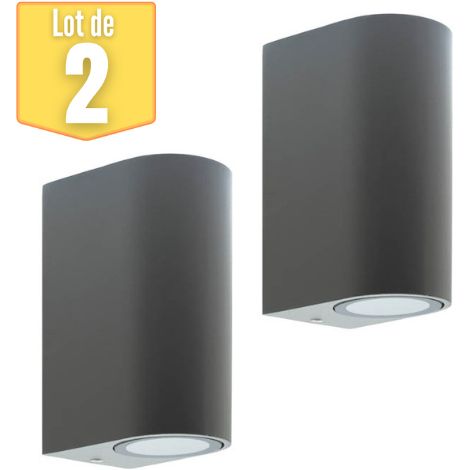 Lot de 2 appliques SPIDER-2D 2x35W GU10 IP44 Gris (1/3)