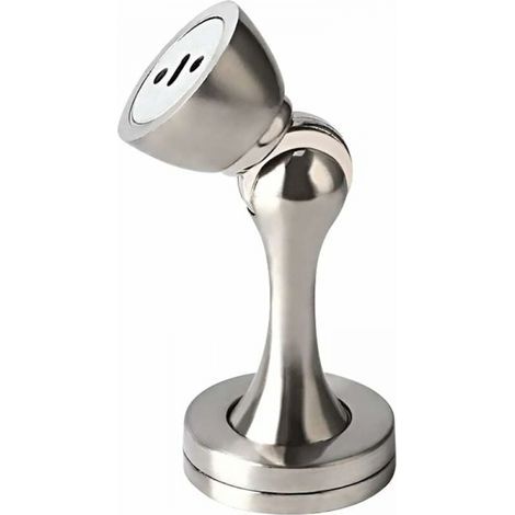 Fermaporta magnetico - Montaggio a parete - Metallo massiccio - Fermaporta magnetico potente - Fermaporta magnetico per casa o ufficio - Argento, 100 mm (1/5)