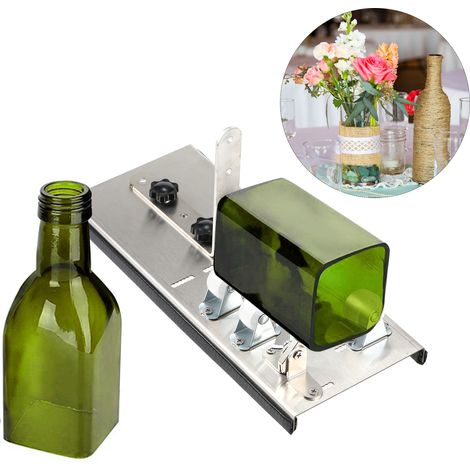 Coupe-bouteilles en verre, outil de bricolage en acier inoxydable pour bouteilles de vin et de bière, machine à cinq roues (1/4)