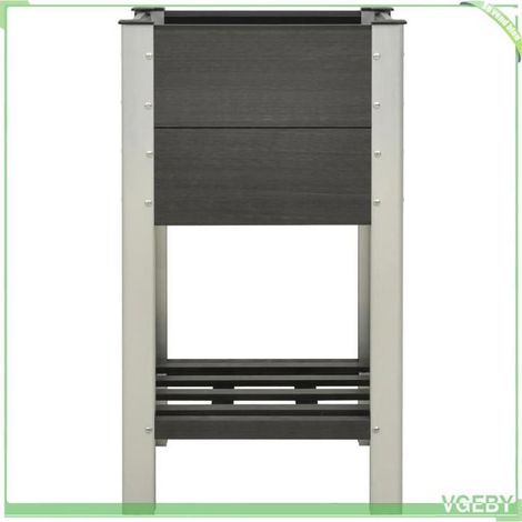 Lit surélevé de jardin - FAFEICY - 149013 - WPC - 50x50x90 cm - avec étagère (1/4)