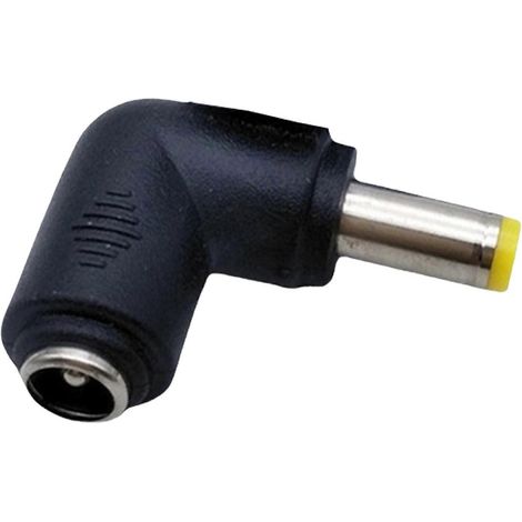 Adaptateur coudé de connecteur femelle 5,5 x 2,1 mm vers mâle 5,5 x 2,5 mm pour ordinateurs portables et accessoires. (1/4)