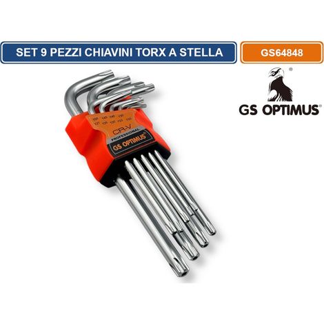 SET DI 9 CHIAVINI TORX CON MISURE DA T10 A T50 (1/2)