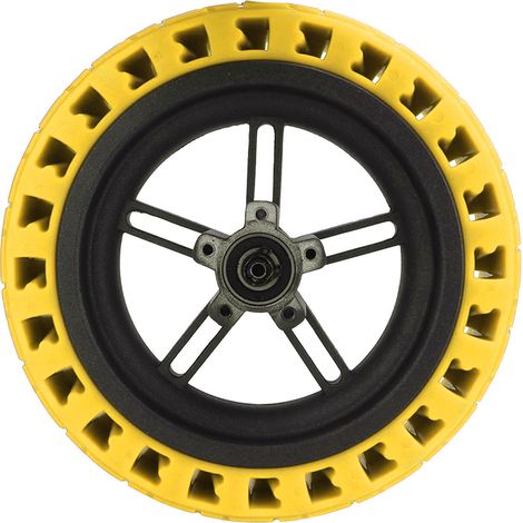 Pneu solide LYH L010 pour trottinette électrique Xiaomi M365 Pro/Pro2/Pro3, amorti des chocs, moyeu inclus, couleur jaune (1/5)