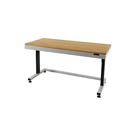 Mesa de trabajo de altura regulable eléctricamente  tablero de